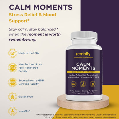 Calm Moments Bundle - 2x Stress Relief & Mood Support - Rembify