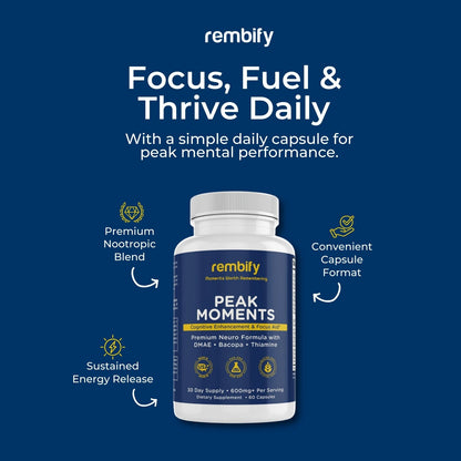 Peak Moments - Supports Cognitive Function & Focus - Rembify